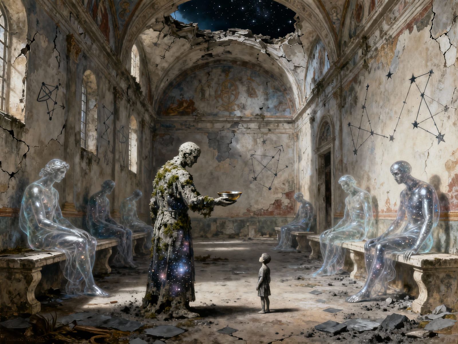 Celestial Asylum Hall of Fading Deities in Renaissance Fresc...