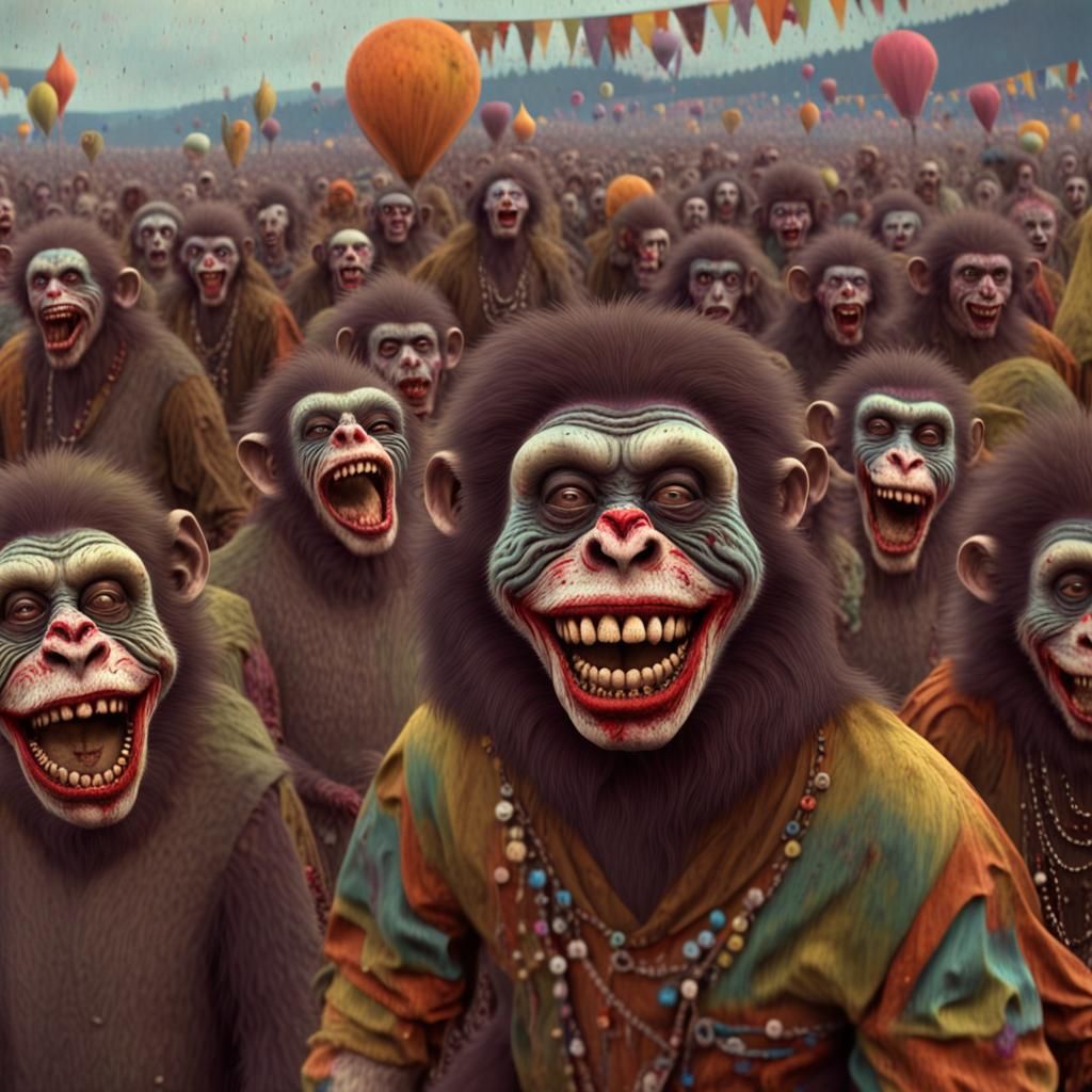 Zombie Monkey Monster Clowns at Woodstock Festival