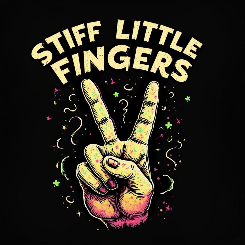 Electric Punk Rock Logo for STIFF LITTLE FINGERS