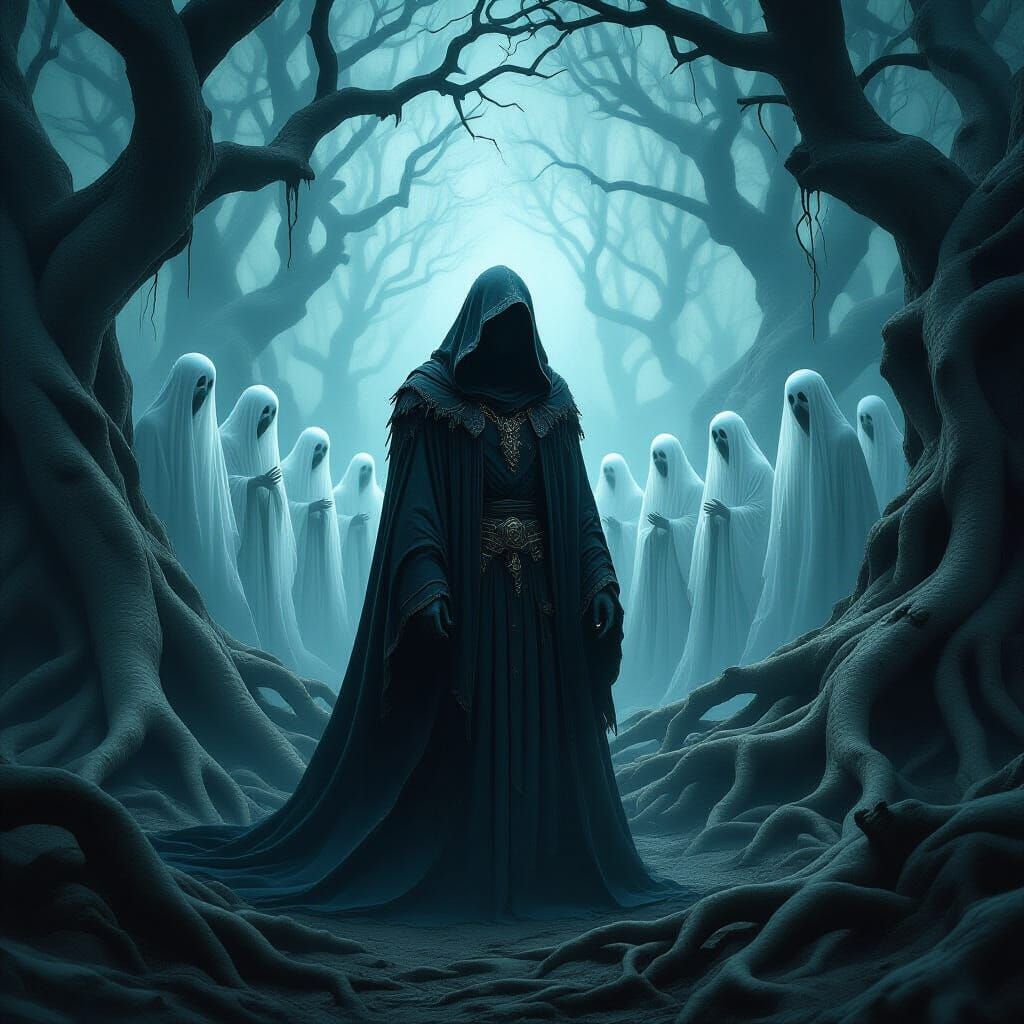 Ethereal Choir in Gothic Mystical Forest