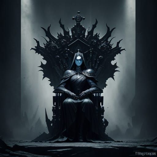 Dark Fantasy Monarch Ruling with Iron Fist