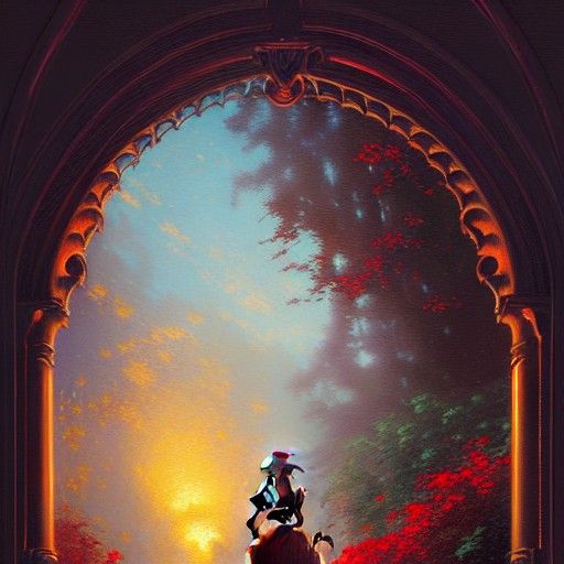 Scarlett O'Hara by Greg Rutkowski Dan Mumford James Gurney T...