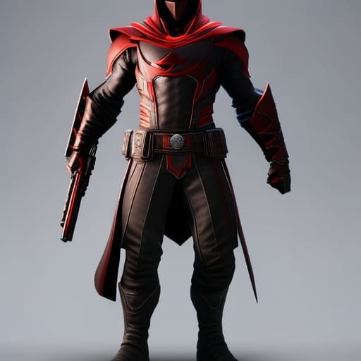 Dark Vigilante Justice Hero in Quantum Realism