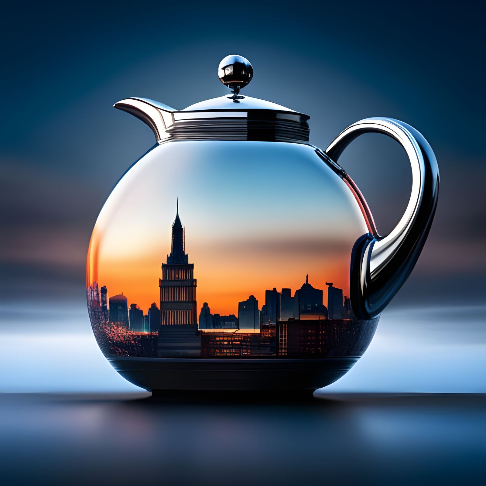 Ethereal Urbanity: A 3D Tea Time Dream