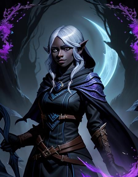Eternal Drow Ranger: Aria Nightshade Portrait