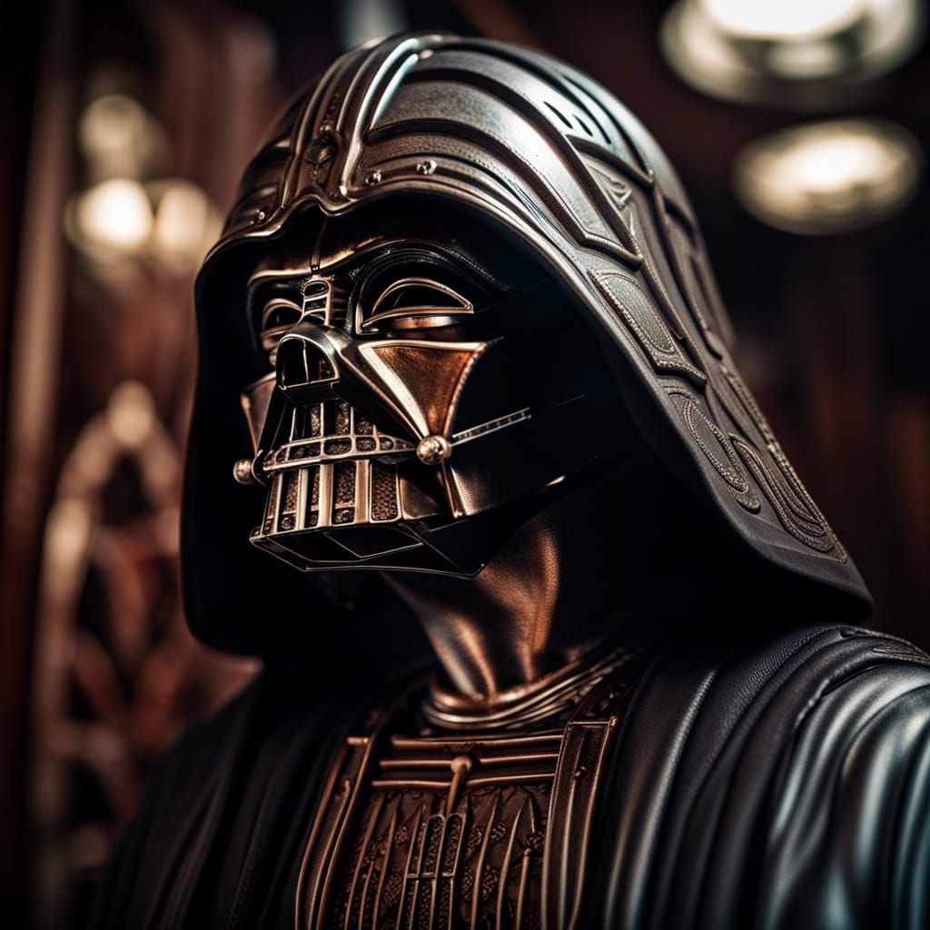 Hyperrealistic Portrait of Darth Jesus in Retro Style