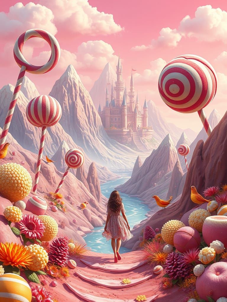 Whimsical Fantasy Landscapes of Colorful Candy and Chocolate