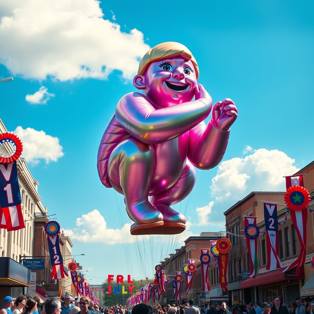 A ginormous glossy balloon