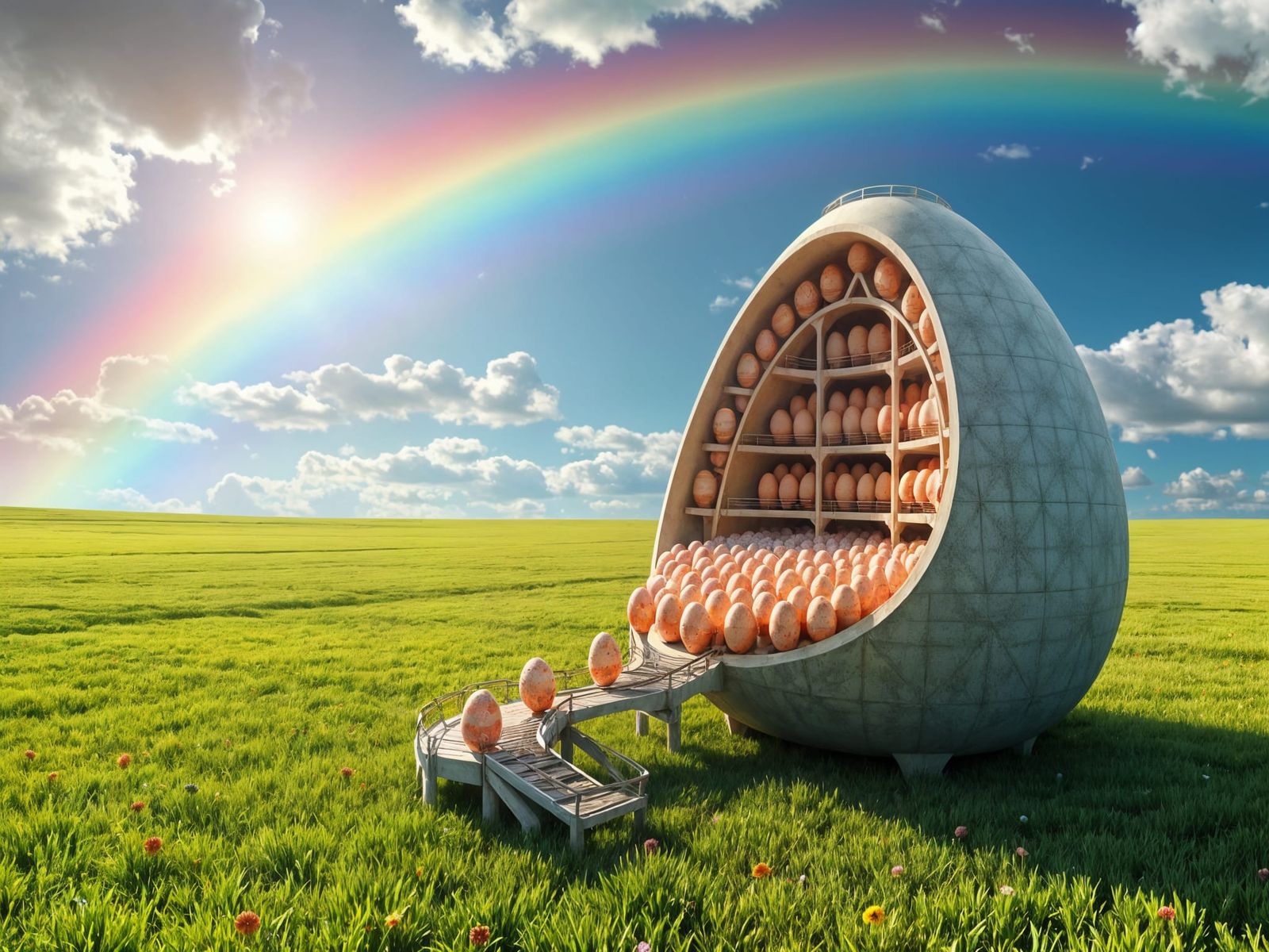 Easter Egg Building in Fractal Wonderland