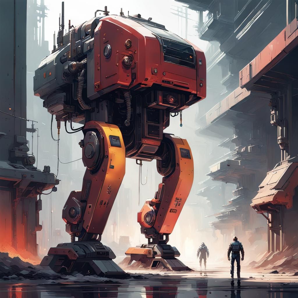 Sci-Fi Gothic Terminator with Raygun Aesthetic