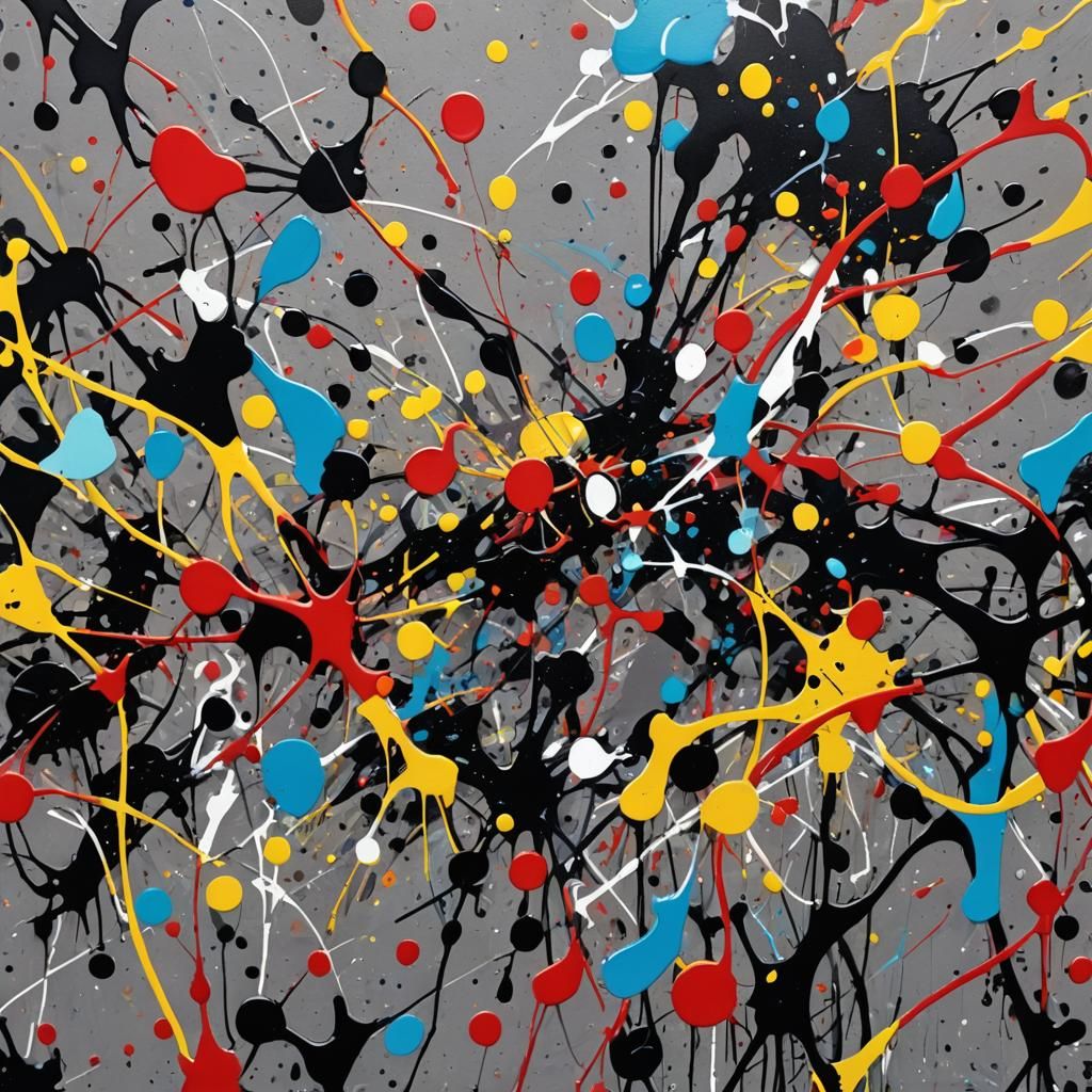 Vibrant Abstract Graffiti Art in Polychromatic Colors