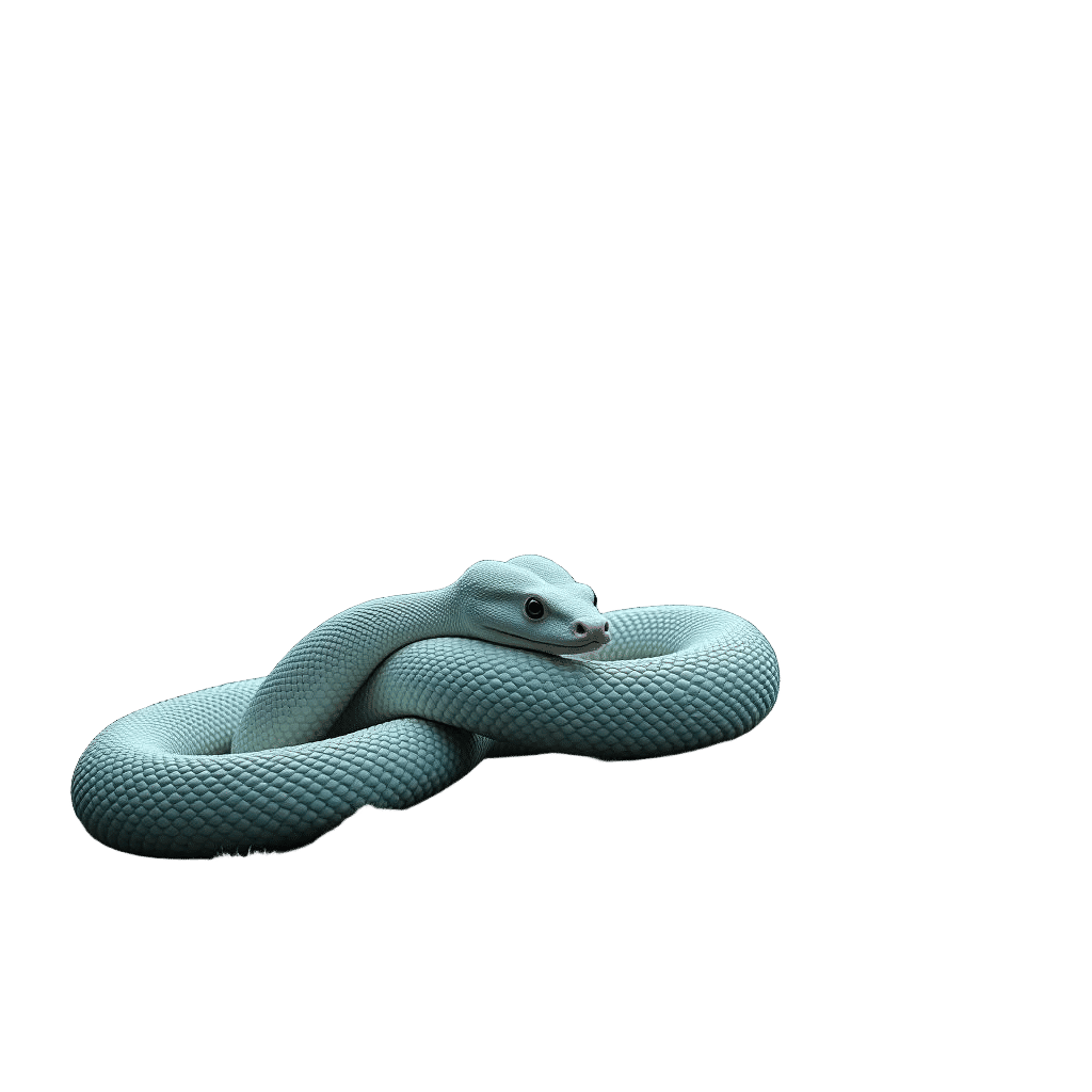 Realistic White Snake Under Moonlight