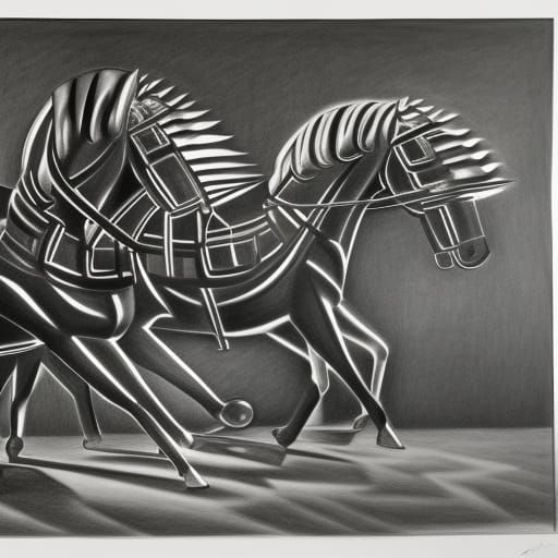 Trojan Horse in A.M. Cassandre Style