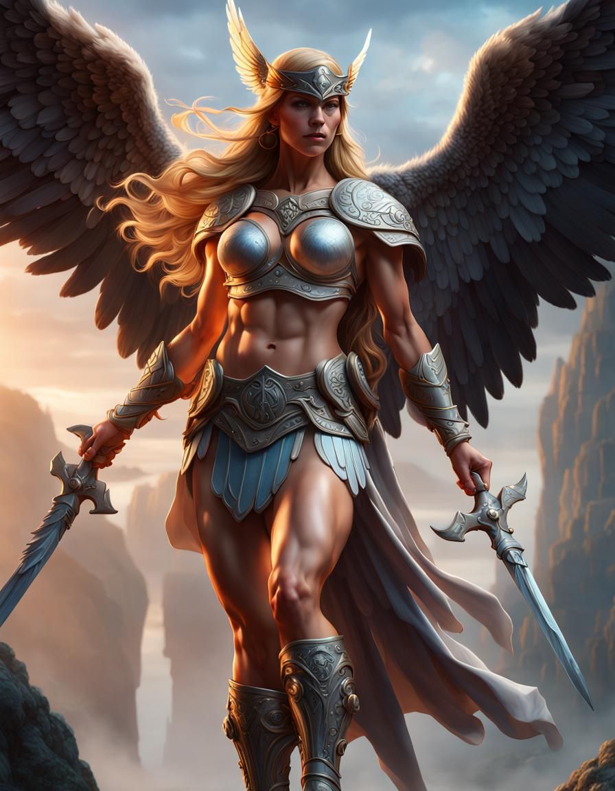 Valkyrie Goddess: Winged Warrior of Freedom