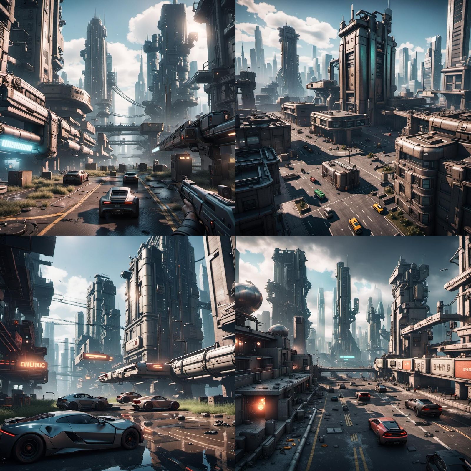 Dystopian Metropolis: Gang Turf Wars in 3D