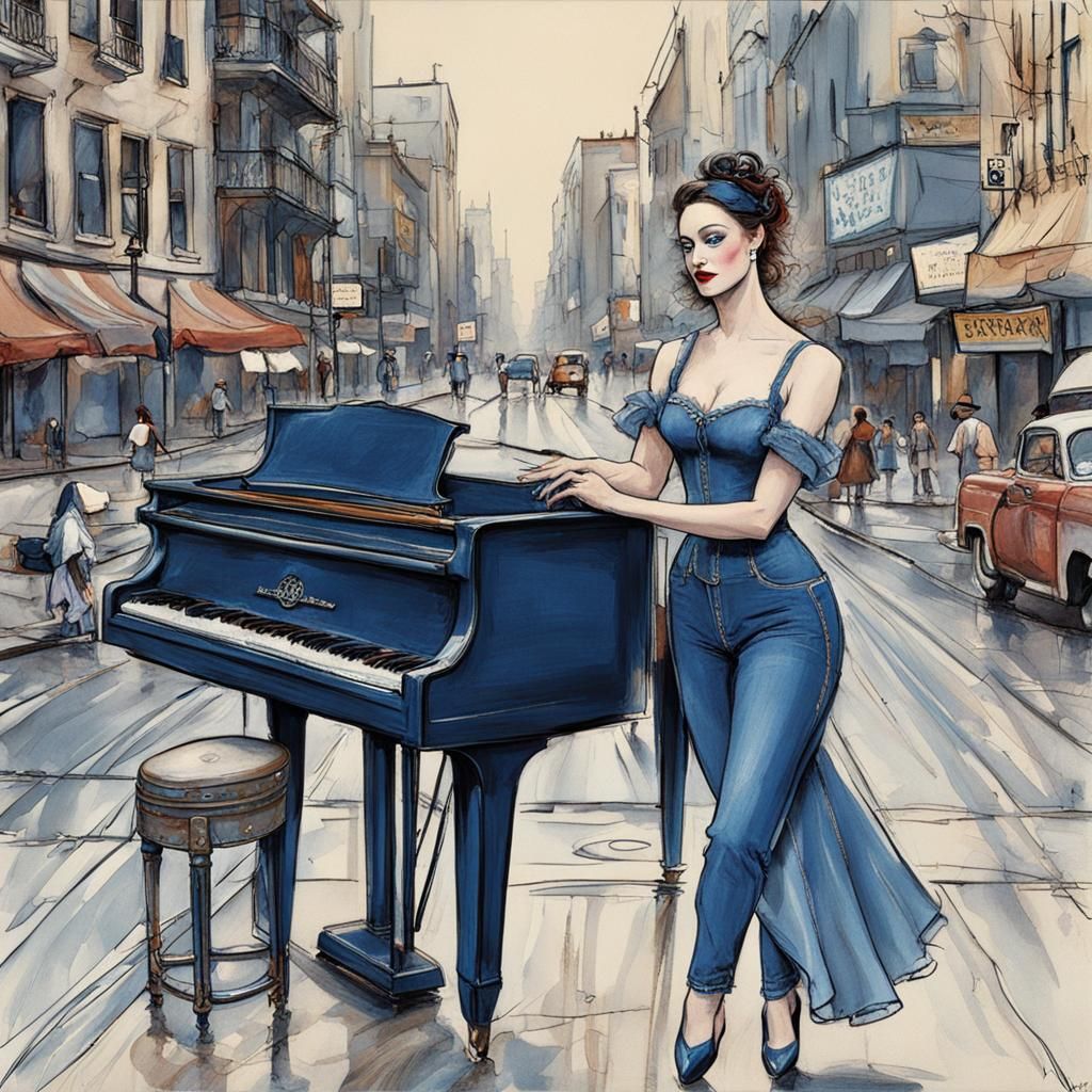 Ballerina Dancing in the Sand: Digital Art