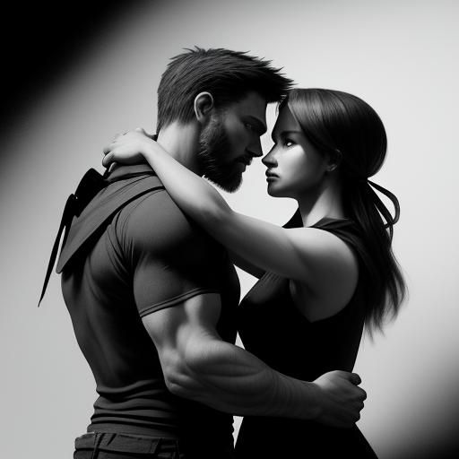 Reaching Out: Charcoal Drawing in Chiaroscuro Style