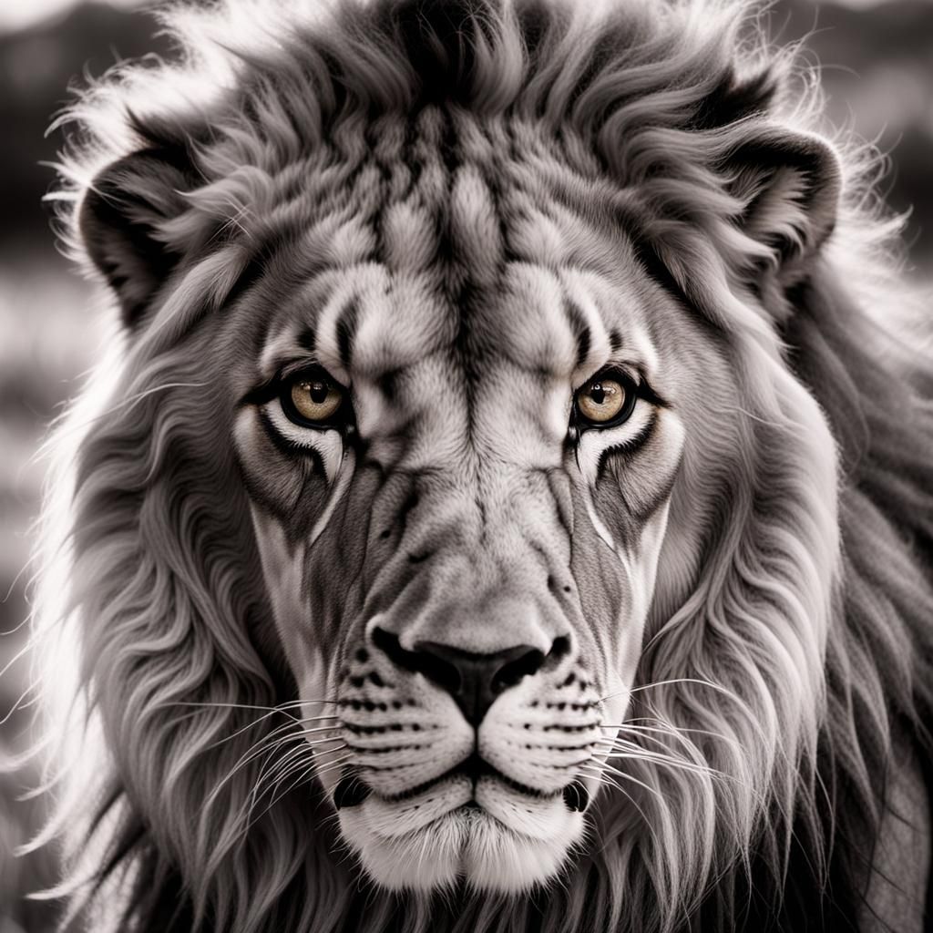 Last Lion in Desolate Savannah: Cinematic Film Still