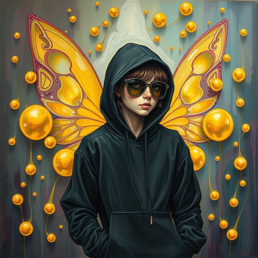 Gangster Fairy in Psychedelic Surrealist Dreamscape