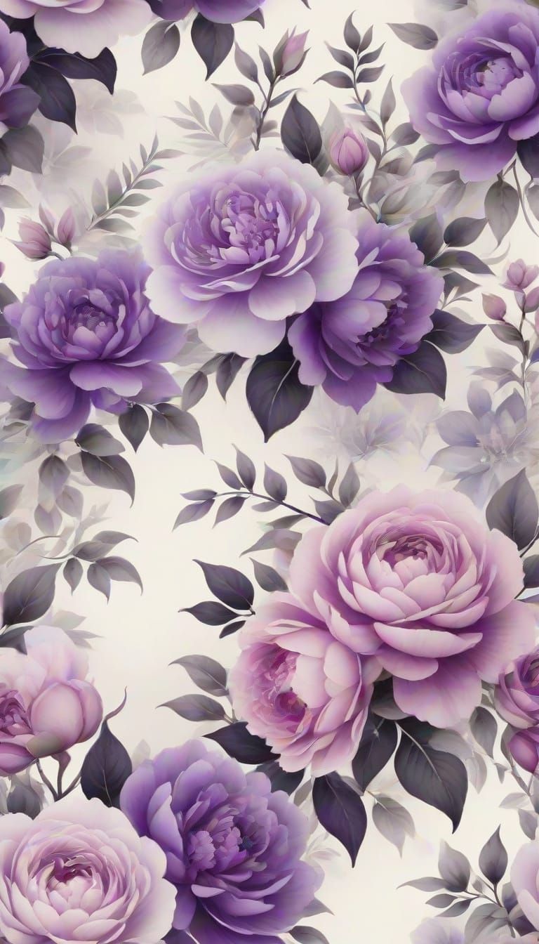 Elegant Floral Patterns in Purple Hues