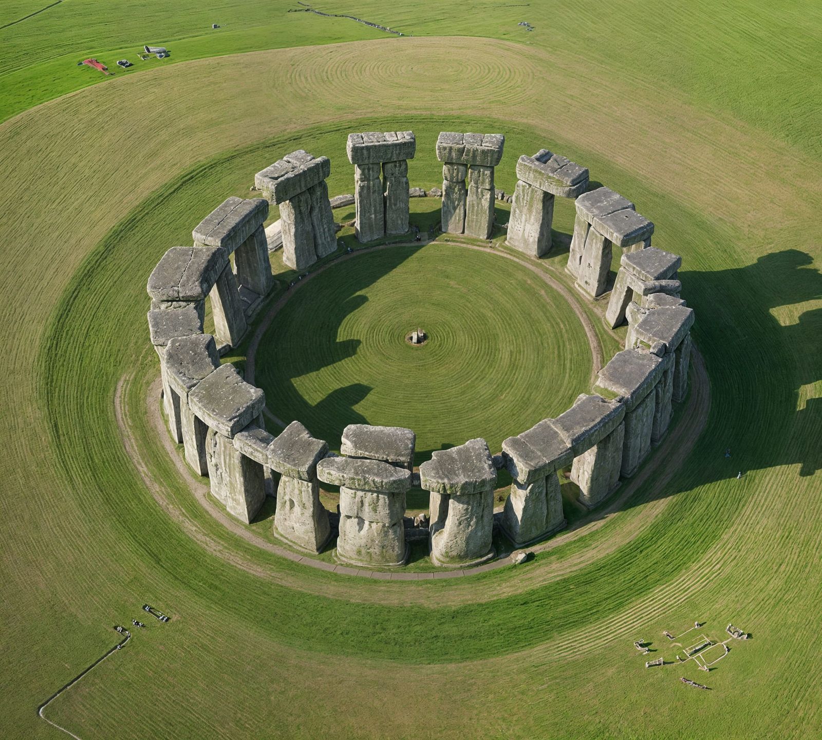 Bird's Eye View of Ancient Stonehenge