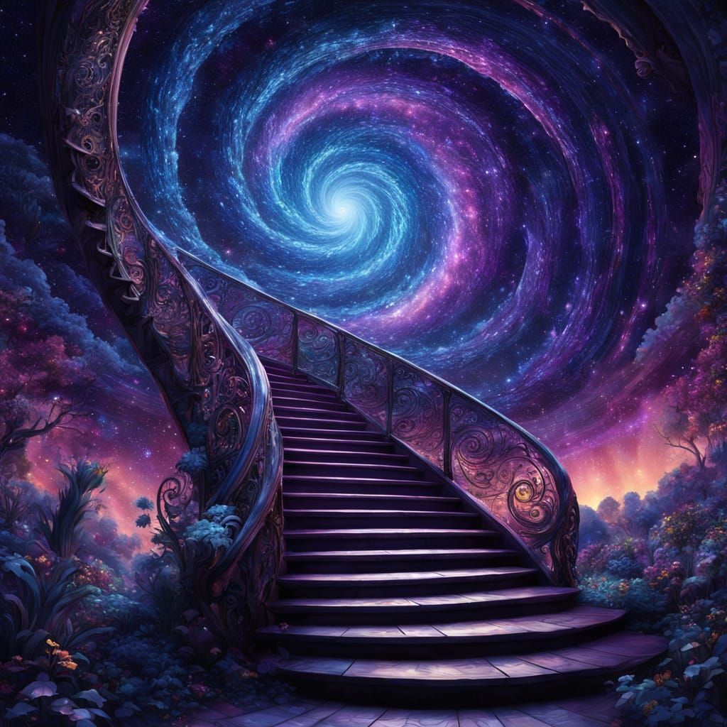 Staircase to Cosmic Eternity in Iridescent Splendor