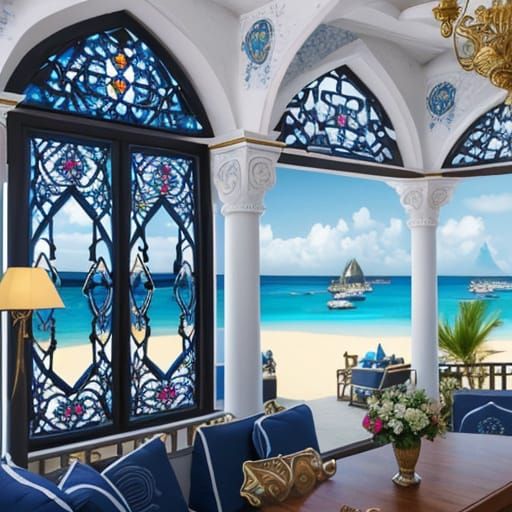 Magical Art Deco Villa with Starry Motifs