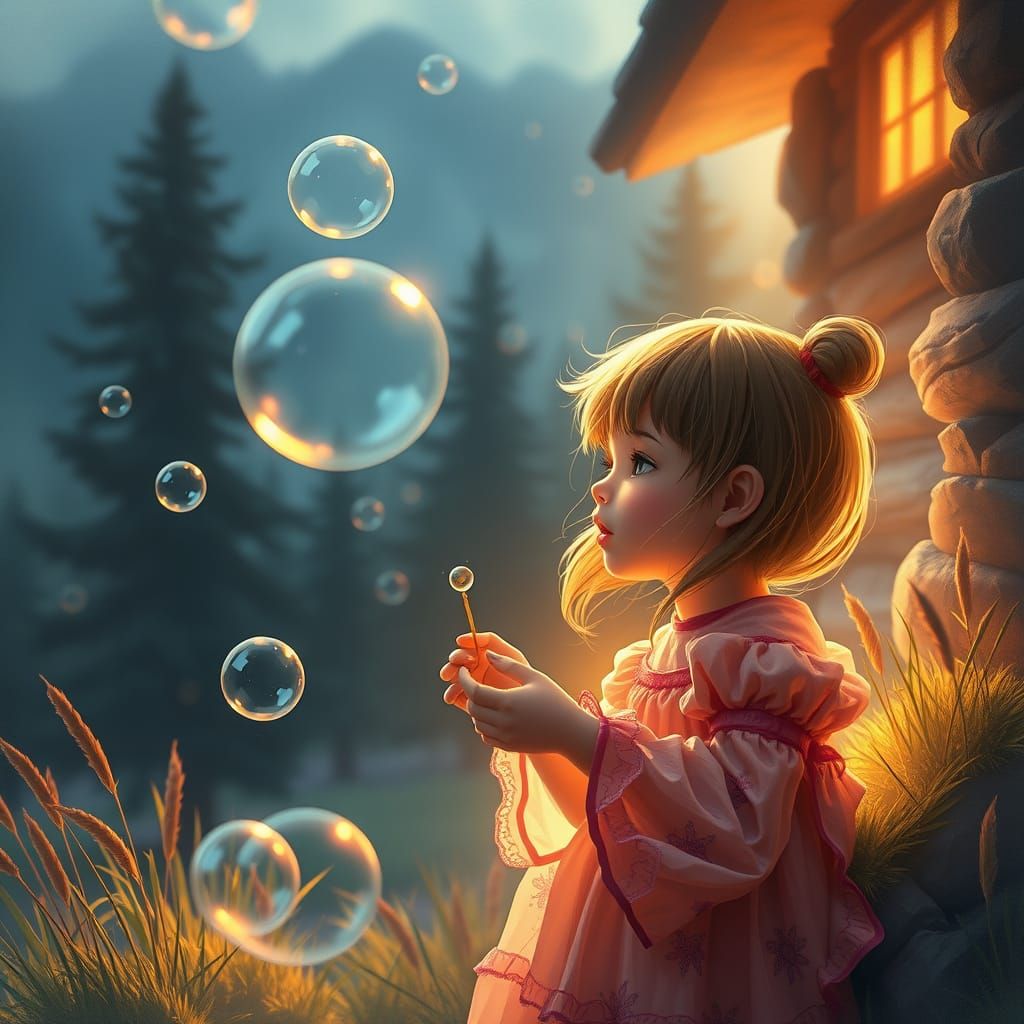 Hadassah's Whimsical Bubble Memories in a Fantastical Landsc...