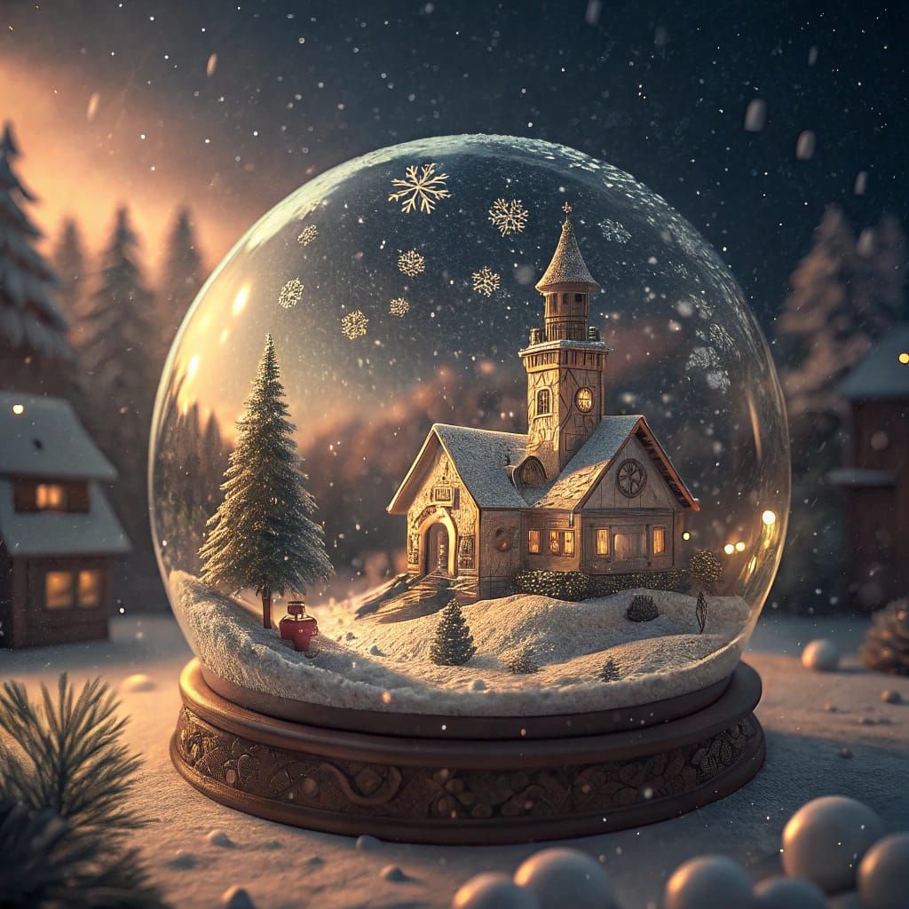 Ethereal Winter Wonderland in Cinematic Style