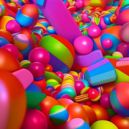 Whimsical Wife in Candy Art Style