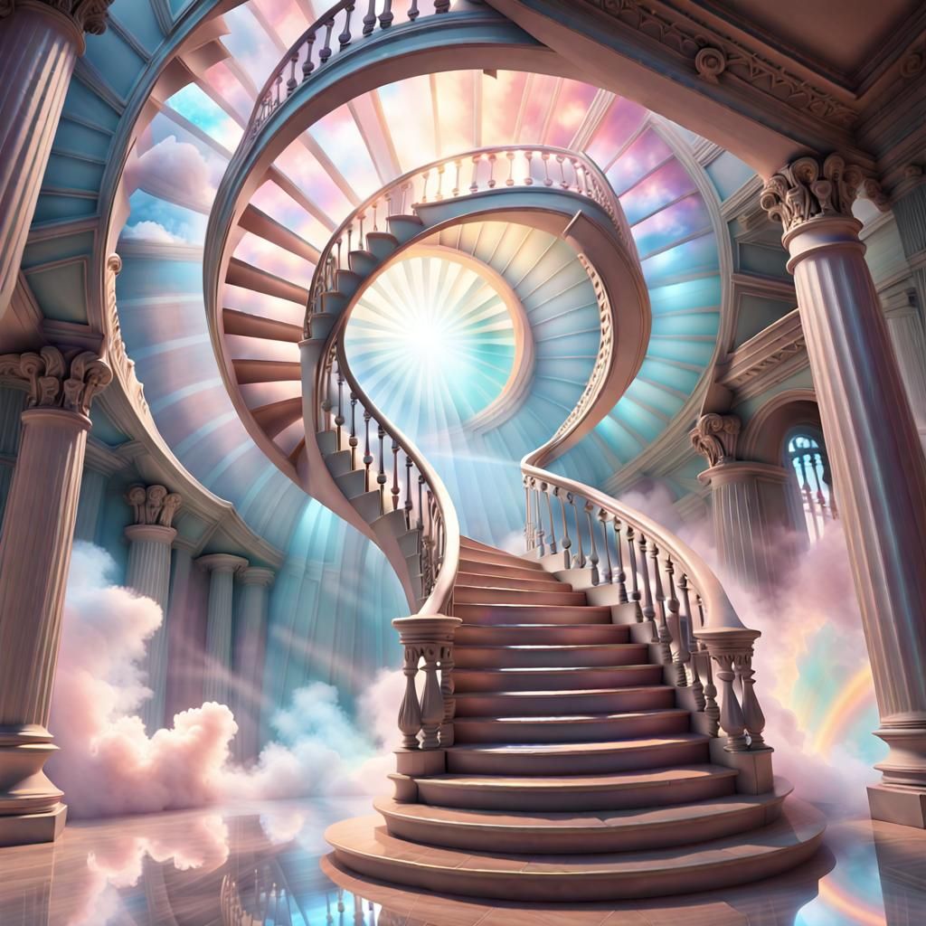 Pastel Color Palette, Staircase To Heaven