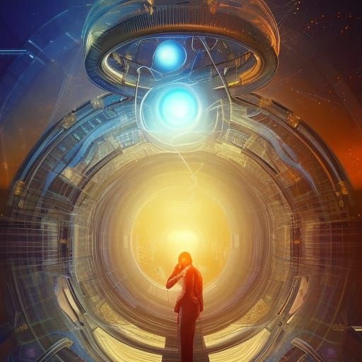 Magical Cyborg Time Traveler Emerges from Portal