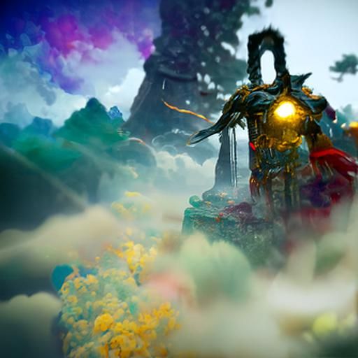 Fantastical God of Mist in Detailed Matte Painting