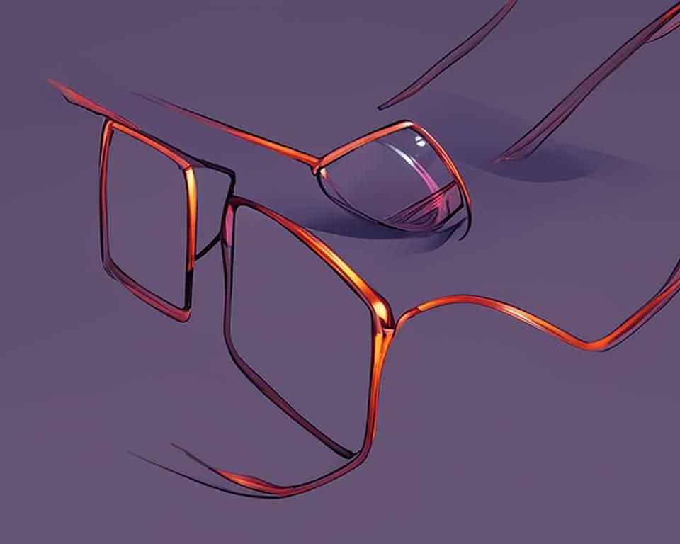 Ornate Glasses in Digital Art Style