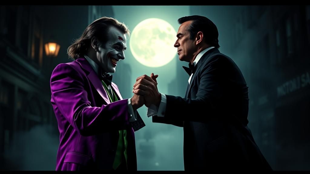 Dramatic Dance in Misty City: A Noir Scene