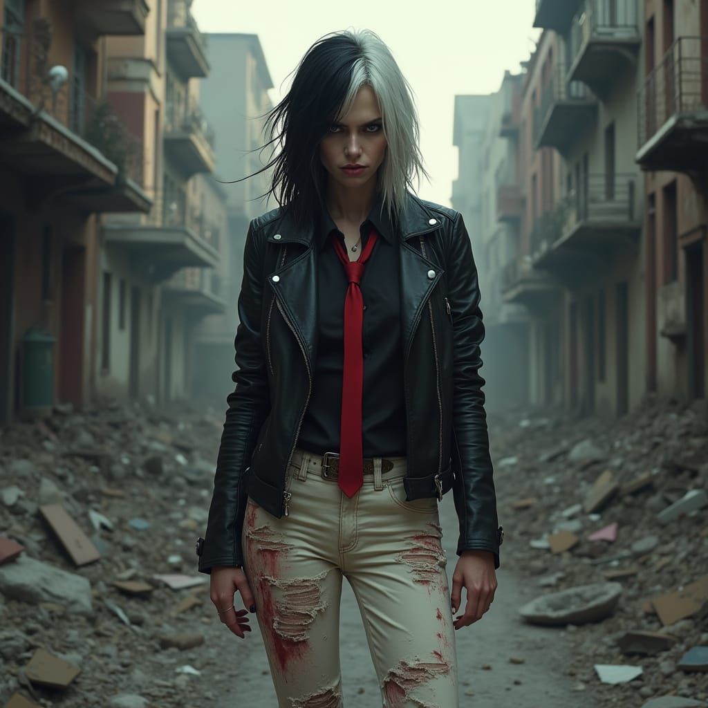 Vampire Ready for Battle in Hyper-Realistic Style