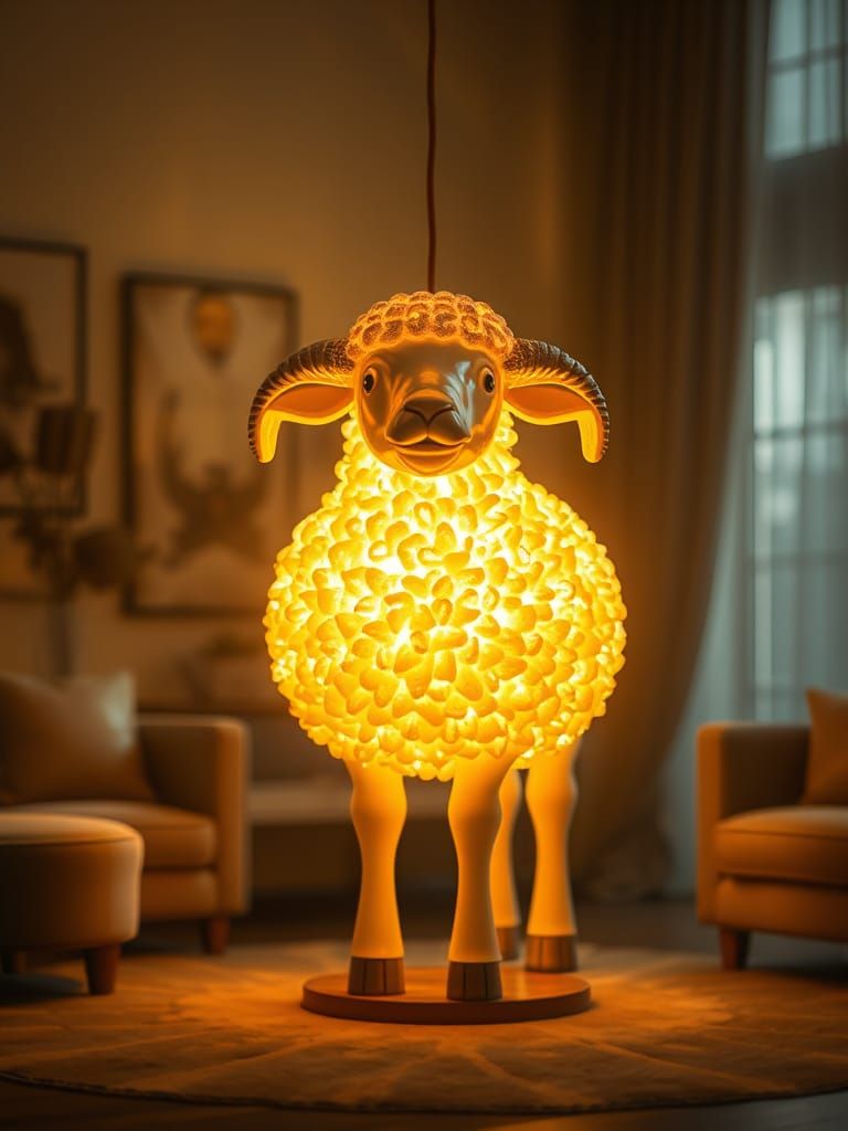 Stunning Lamb Living Room Lamp Concept Art