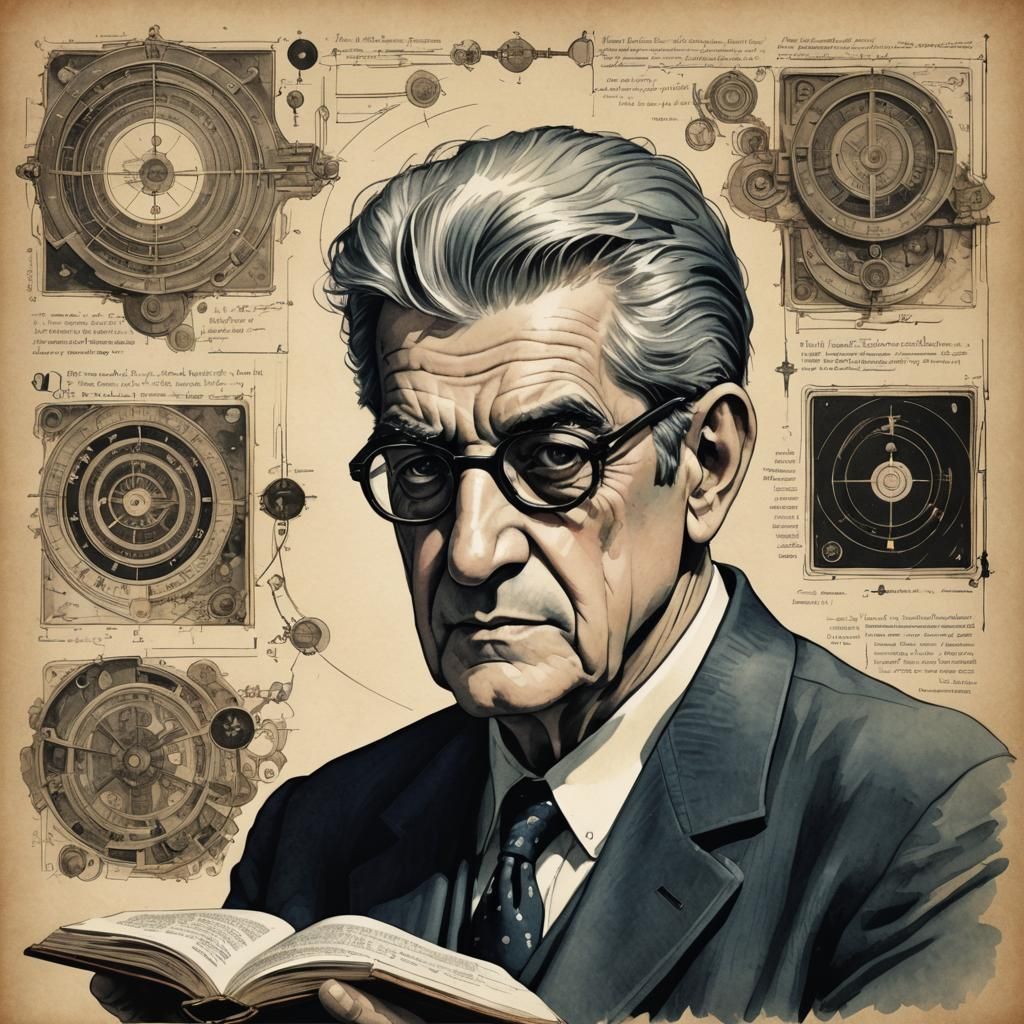 Lacan's Real, Imaginary, Symbolic Diagram in Watercolour