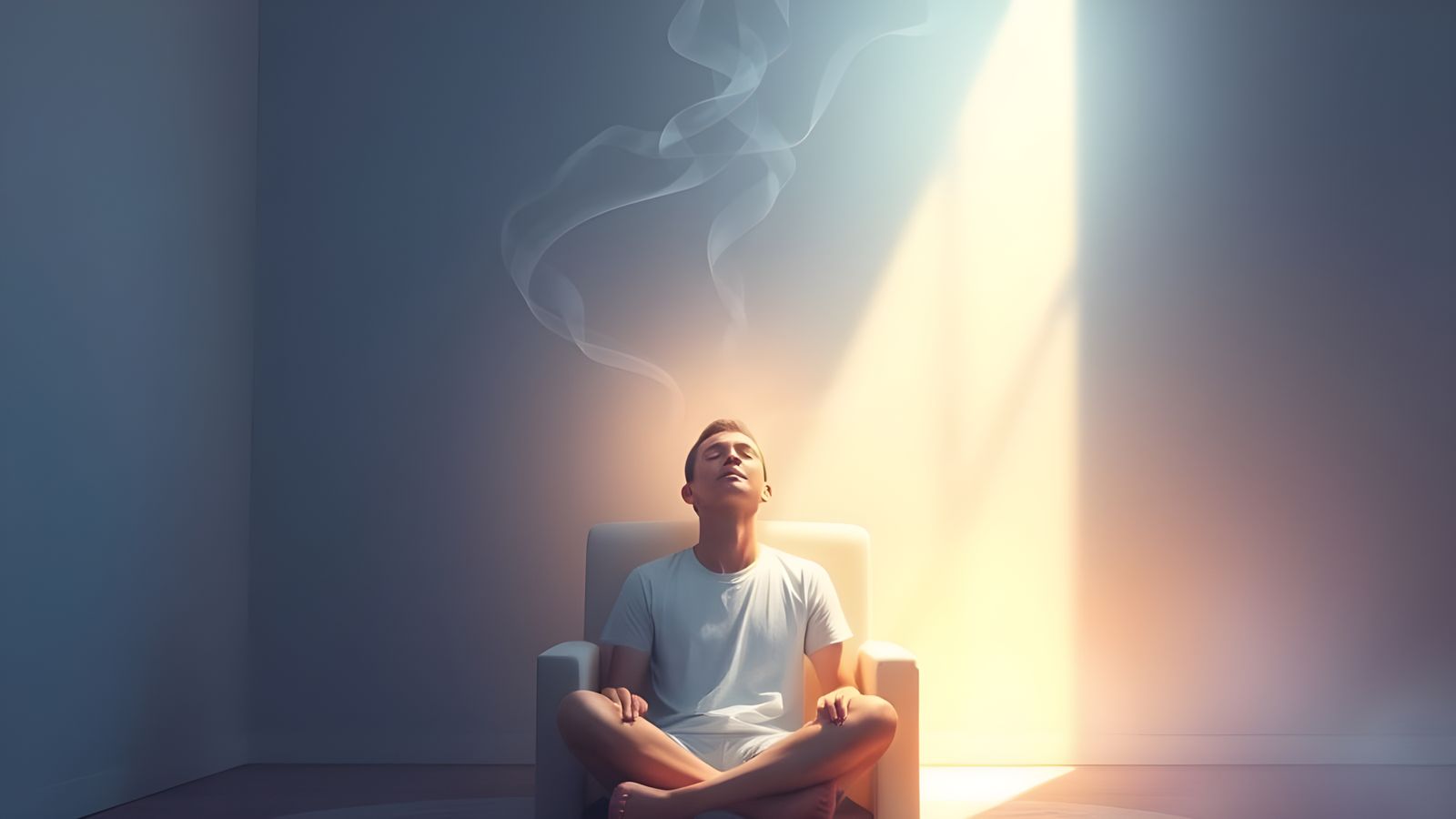 Serene Digital Painting of Meditation and Renewal
