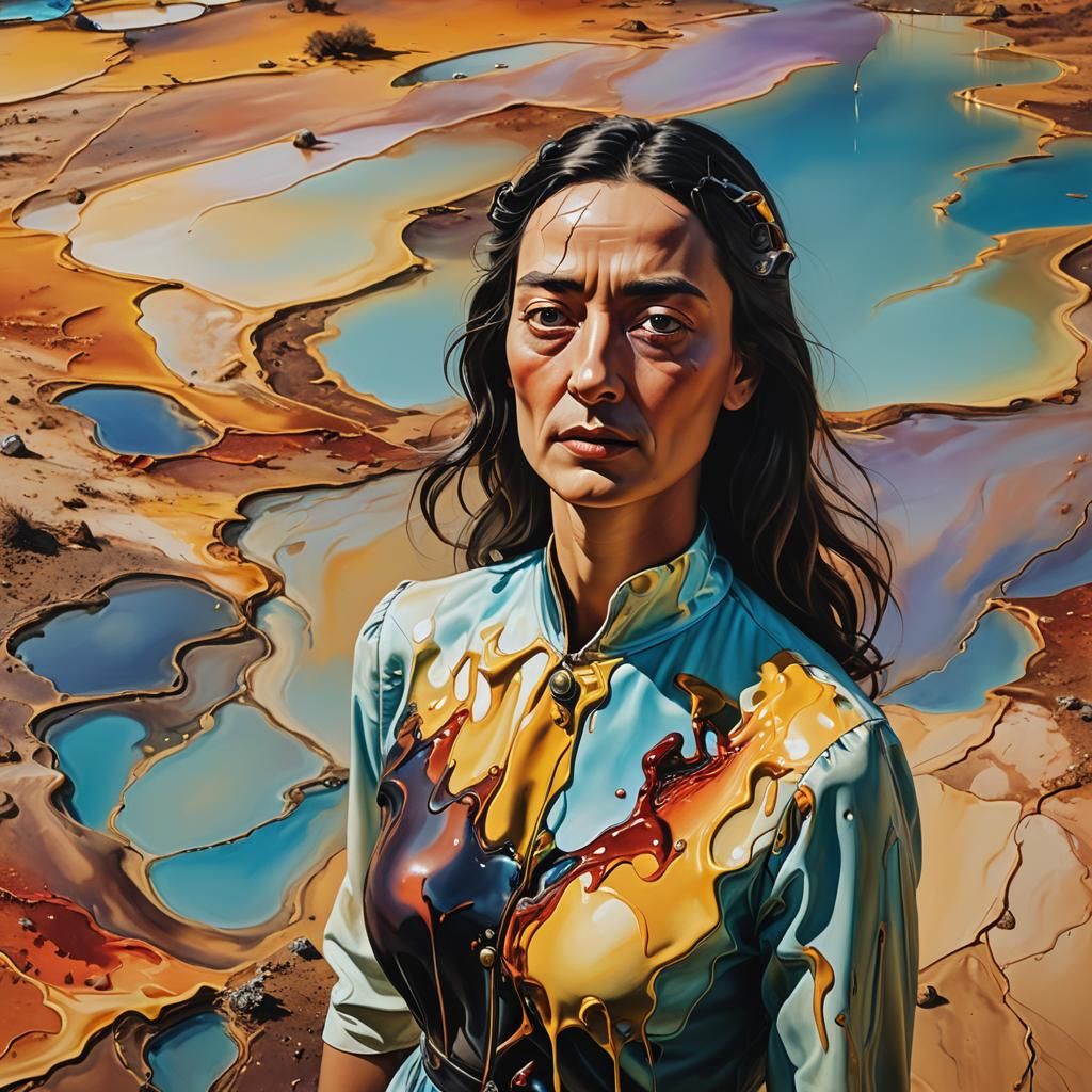 Surreal Desert Dreamscape in a Dali Style