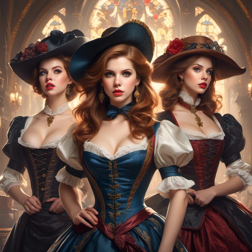 Anna Kendrick as Musketeer, Hyperdetailed Portrait