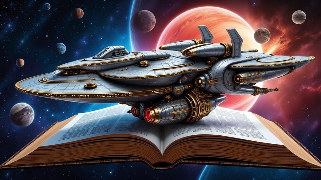 Starship UPA Zenith Quazar NDD 6318 Flying Popup Book