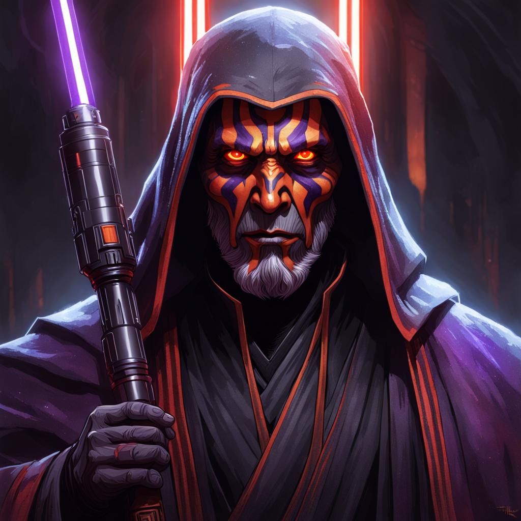 Sith Warrior Portrait in Hyperdetailed Digital Art