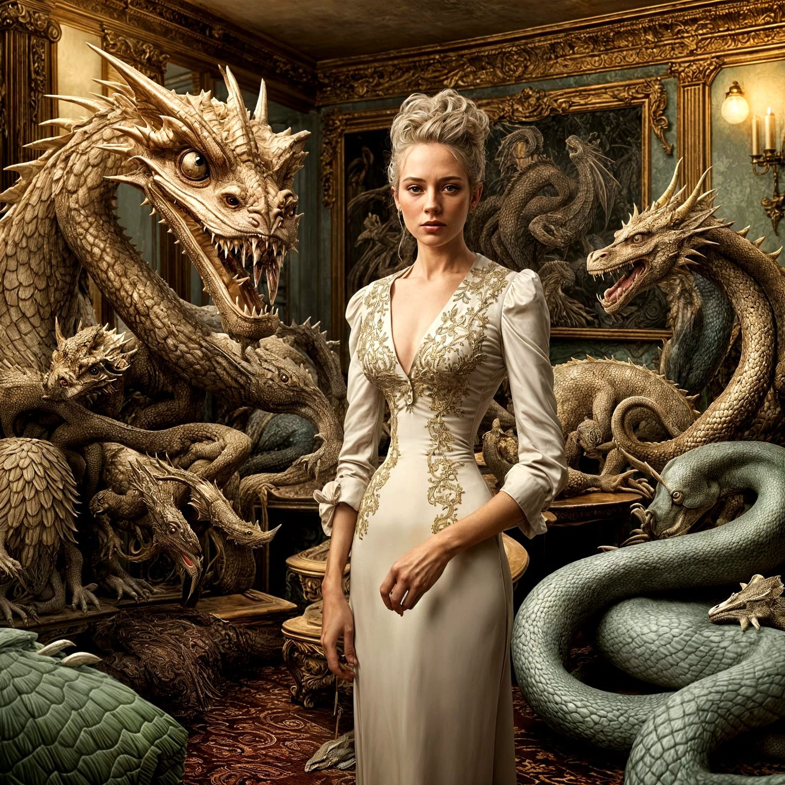 Missy and Her Dragons in a Vast House