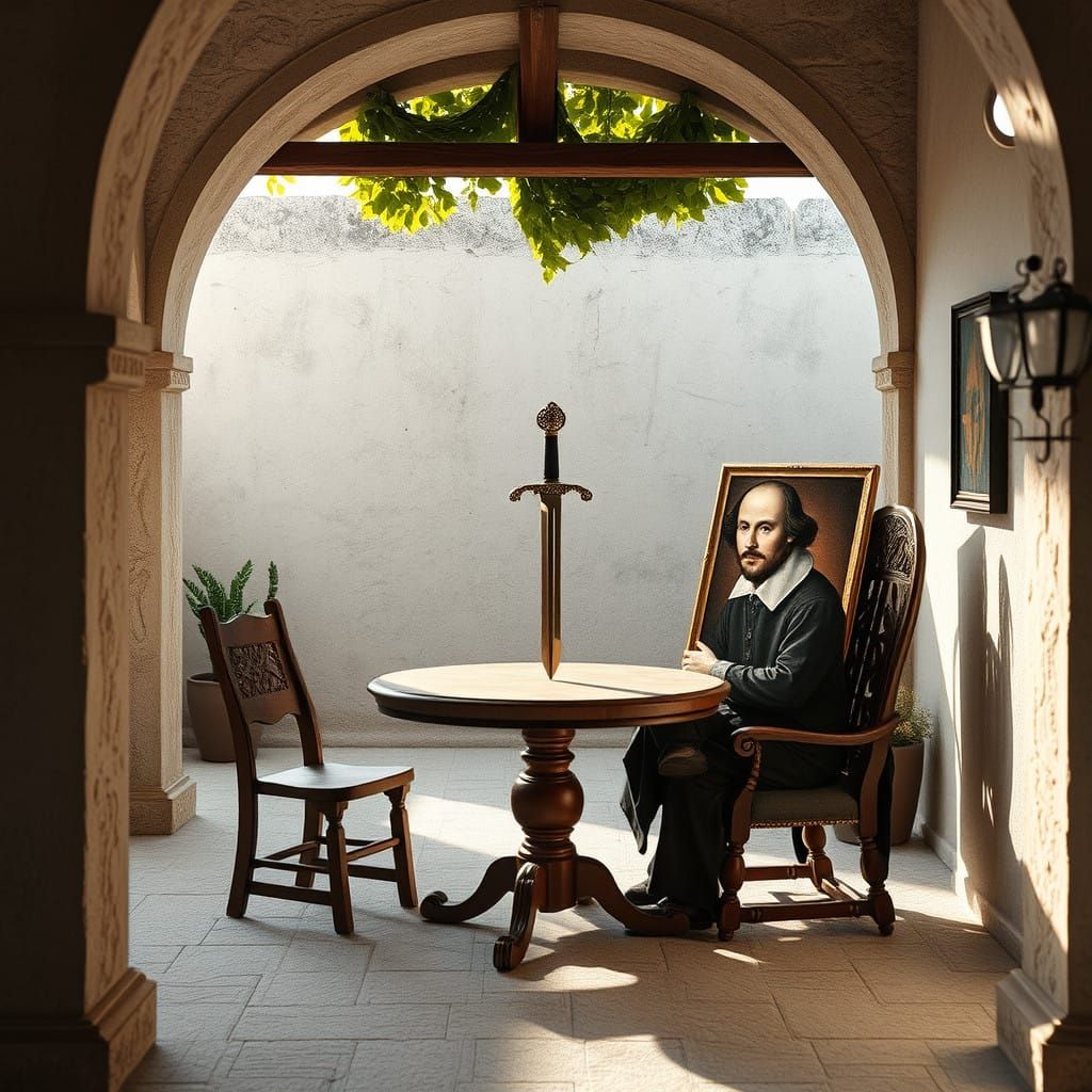 A Grand Renaissance Scene in an Open Courtyard