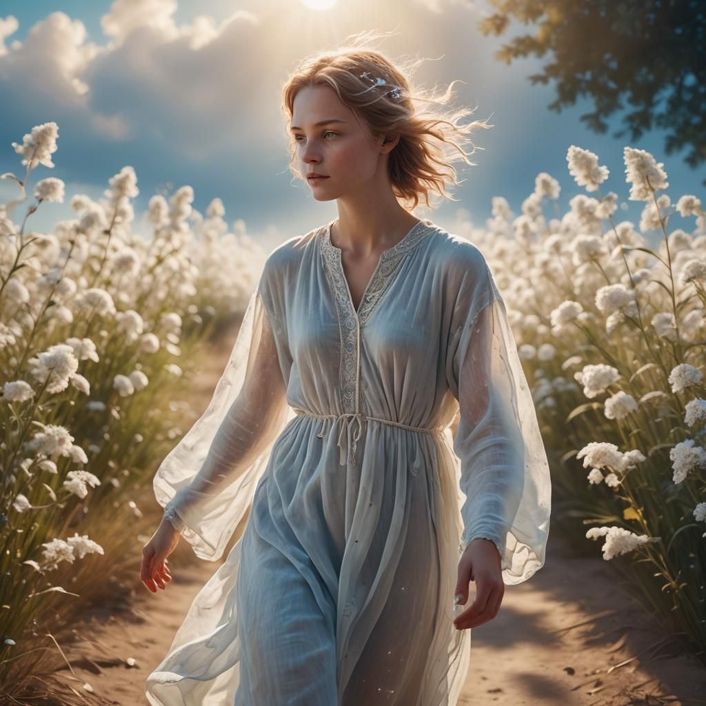 Realistic Blue-Eyed Sloth in Dreamy Digital Art