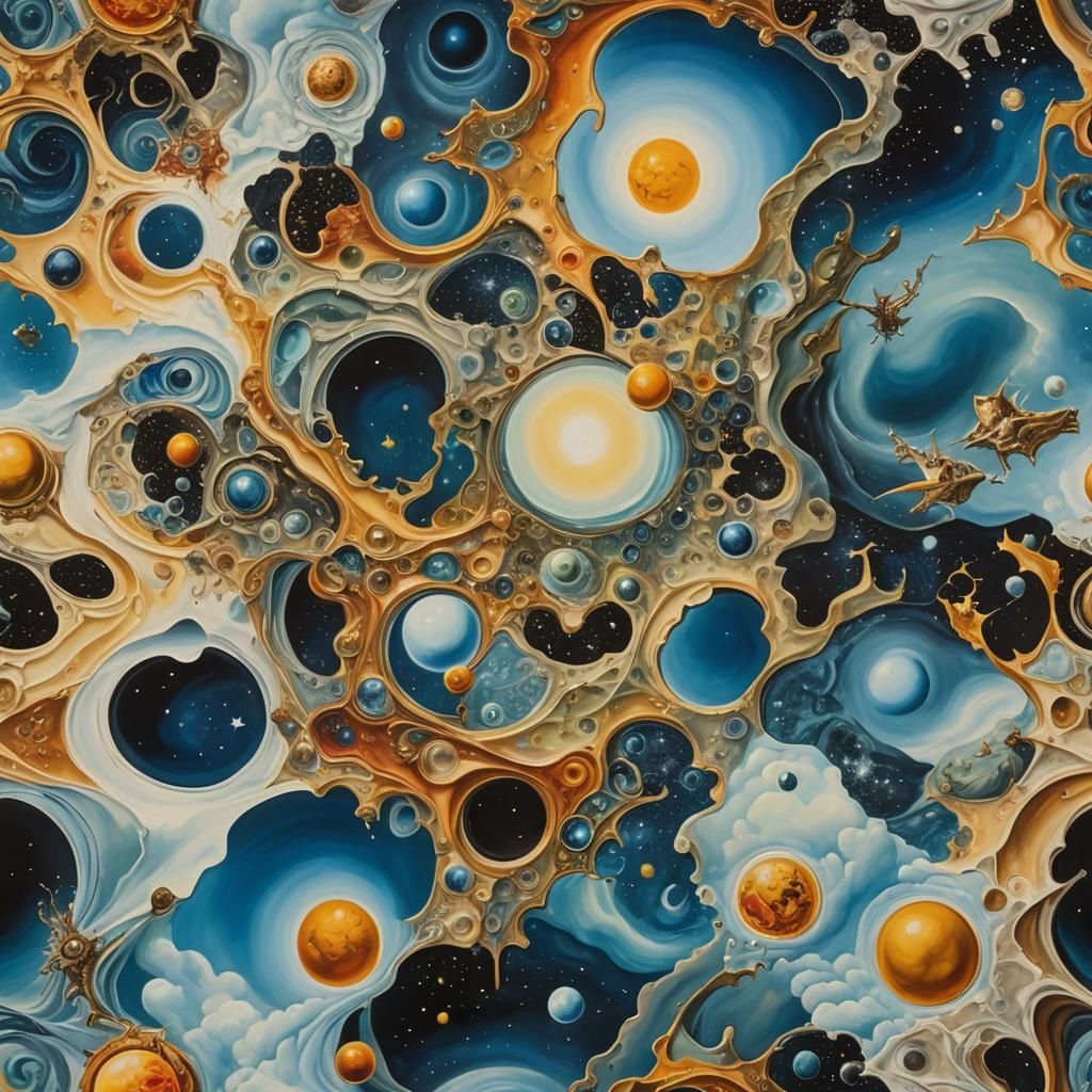 Surreal Quilted Universe Inspired by Salvador Dali