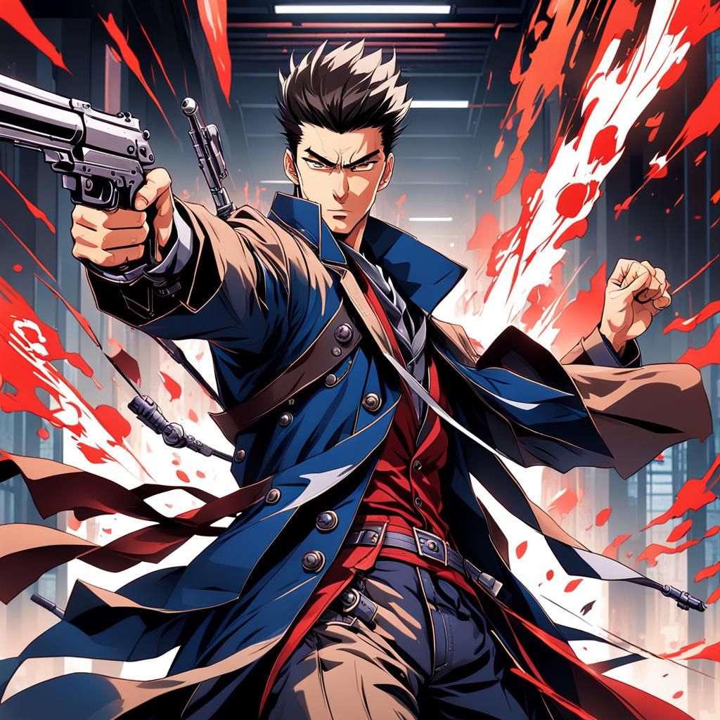 Anime Gun Masterpiece: Dual-Wielding East Asian Gunner