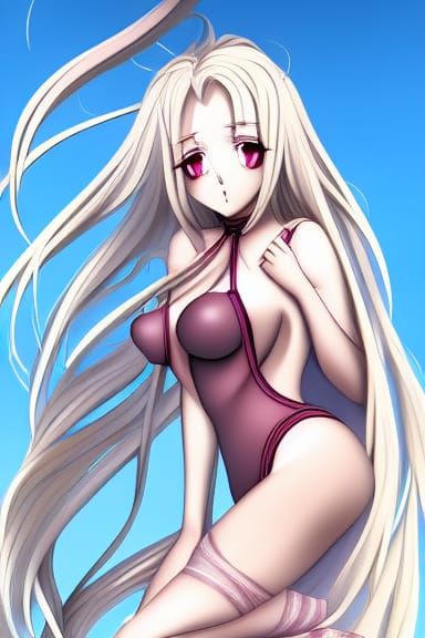 Sensual Anime Woman in Fantasy Style