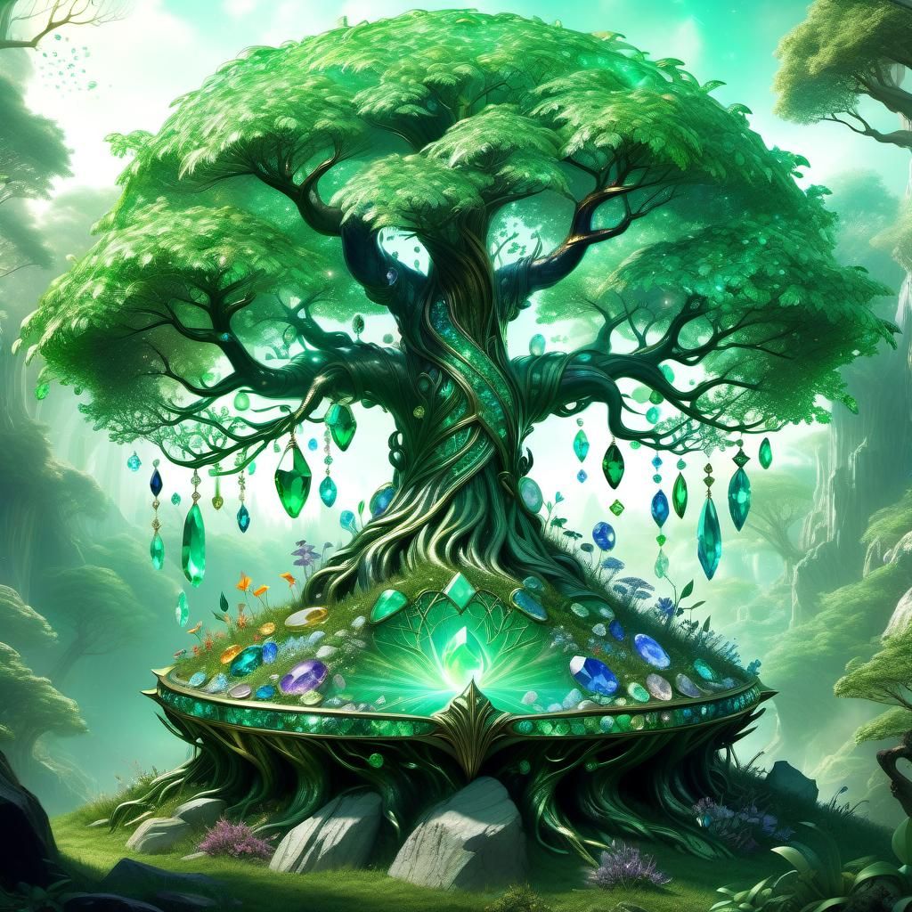 Gemstone Tree of Life in Fantasycore Style